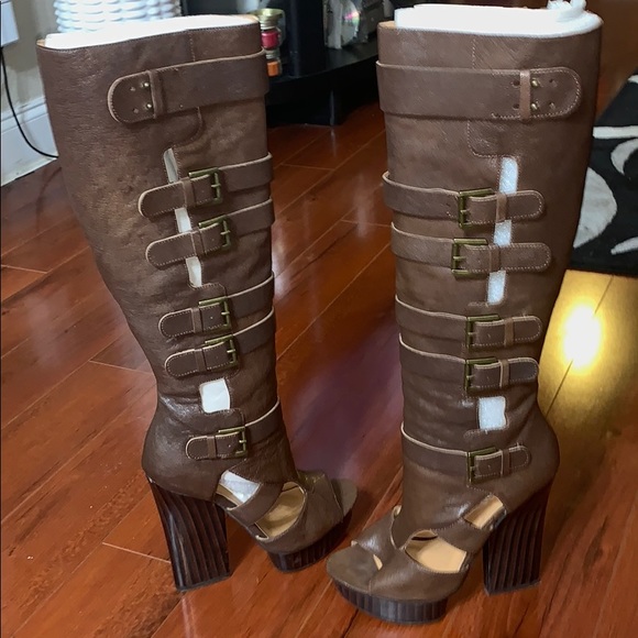 Nine West Leather Gladiator Platforms - Picture 4 of 4